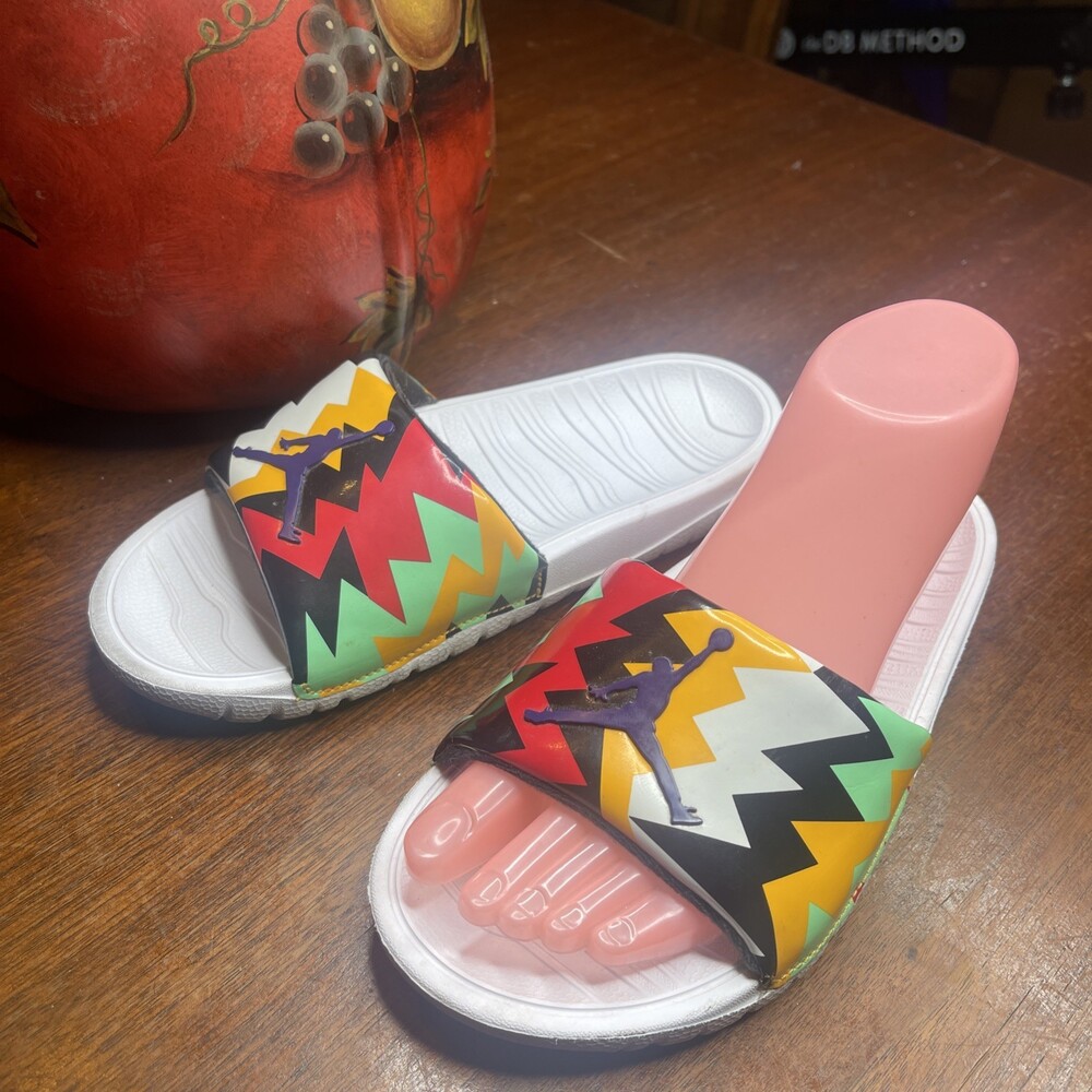 AIR JORDAN BREAK SLIDE 6M RETRO 2020 HARE WHT/COURT PURPLE-BLK AR6374 102 NWDS